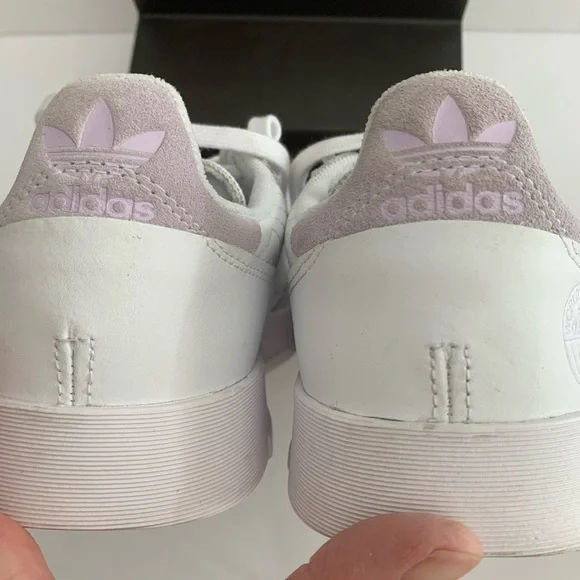 ADIDAS Supercourt Leather Sneakers Cloud White Lilac Tennis Athletic Size 10 - Picture 11 of 16